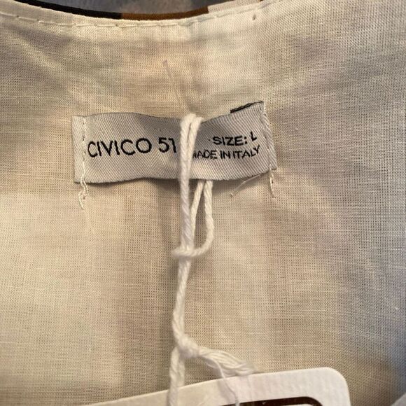 CIVICO 51 Made in Italy Women’s Maxi Brown And Black Sleeveless Dress Sz L - Picture 13 of 15